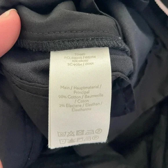 Boden black velour straight leg pants